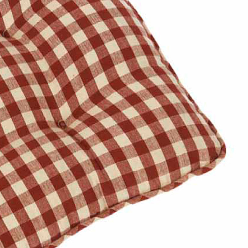 Coussin de coussin de chaise, Rouge grange / muscade