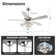 52" Beedle 5 - Blade 2-Tier Crystal Ceiling Fan with Remote Control and Light Kit Included
