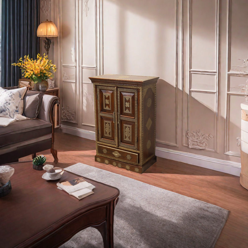 Armoire d'appoint en bois massif Abbriella