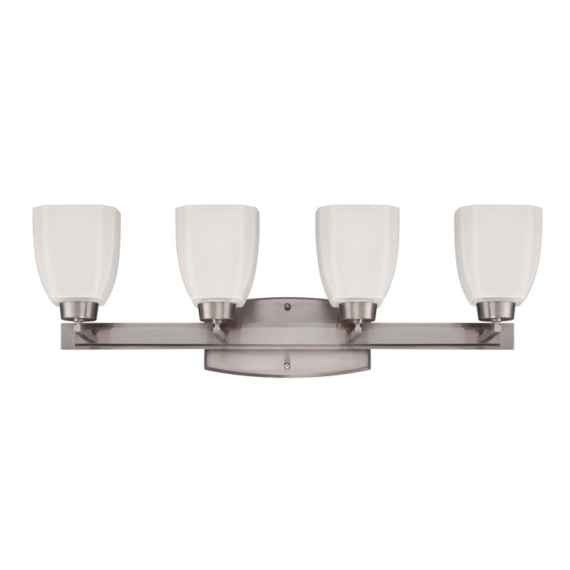 Éclairage pour meuble-lavabo 4 lumières Ellenberger, Nickel satiné brossé