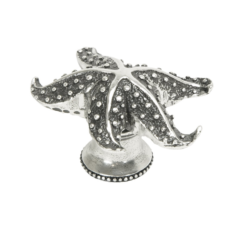 Tropical pineapple knob in Antique Brass, Silver