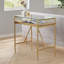 Console moderne, table de couloir, table Hoyer avec plateau en verre