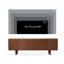 Console de télévision médiévale moderne avec cinq tiroirs et quatre pieds à volutes - brun
