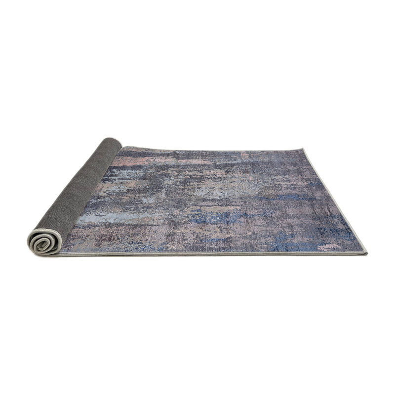 Carbon Abstract Indoor Rug, Round 6'
