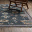 Tapis traditionnel bleu / multicolore en laine Gowen-1658250416