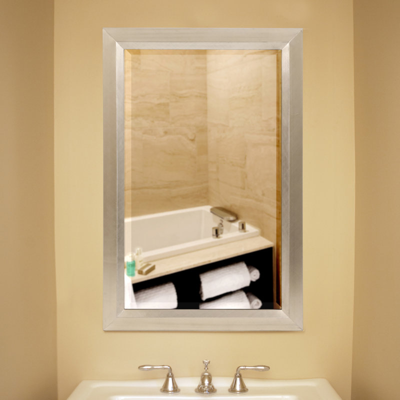 Buschwick Solid Wood Mirror, Silver