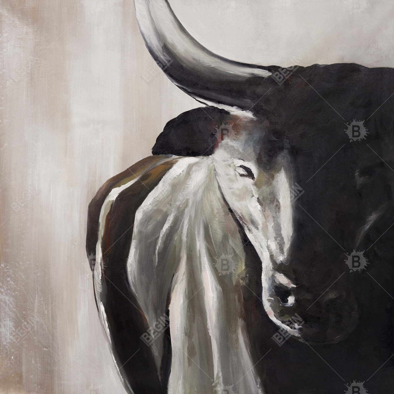 «Bull Head Front View» sur toile