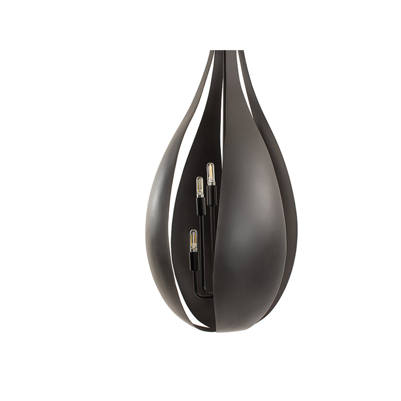 Burcin 6 - Light Single Pendant, Black Cashmere