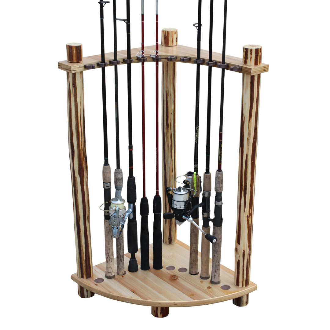 Baudette Wood Freestanding Fishing Rack WFX Utility™