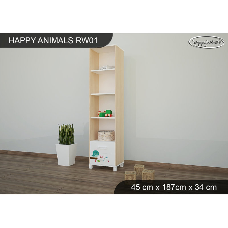 187cm H X 45cm W Cube Unit Kids Bookcase, Bright Pear Tree