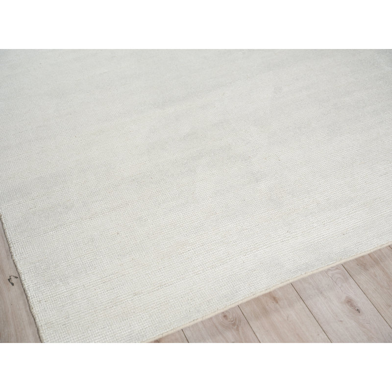 Catalina handloomed Wool/Bamboo Silk Ivory Area Rug, 8'X10'