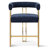 Rienna 25" Upholstered Gold Chenille Solid Back Counter Stool-1512341783