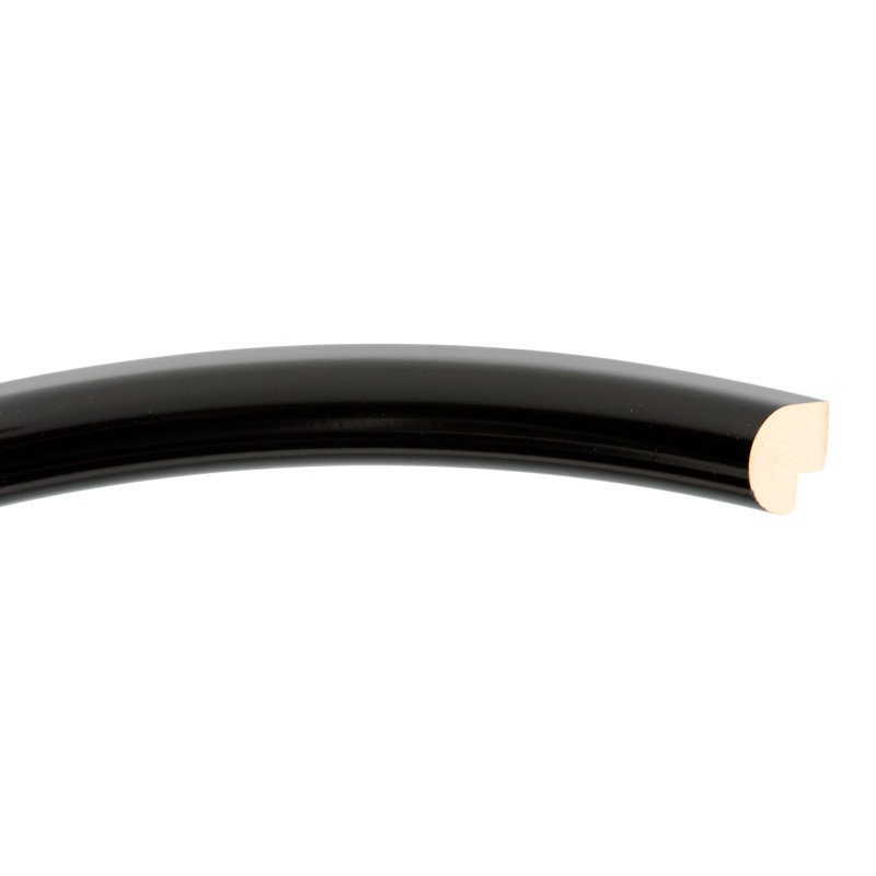 Rowles Rectangle Mirror, Gloss Black, 21.375" x 17.375"