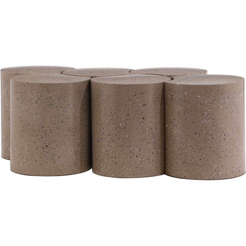 Ensemble de 6 tables de groupage Hylie Drum, Taupe
