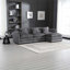Grand tissu d'ameublement modulaire moderne en L en chenille SOFA-37068658-37068656-37068671