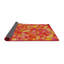 Tapis décoratif orange à motif géométrique Sauceda-1230743242