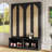 Farmhouse Widen Hall Tree with 4 Rattan Doors, Versatile 4-In-1 Seating Bench with 6 Hooks, Entryway Shoe Cabinet with Adjustable Shelf for Living Room-117574106