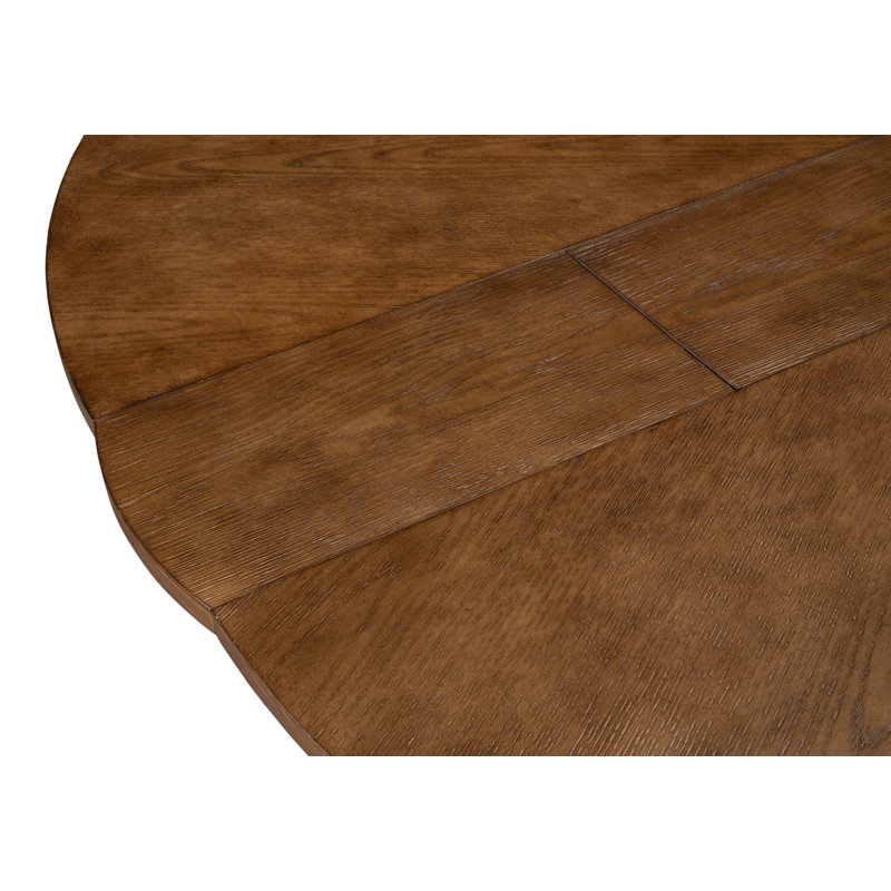 Casual Oak Round Dining Table, Light Mink, 30"H x 55"L x 55"W