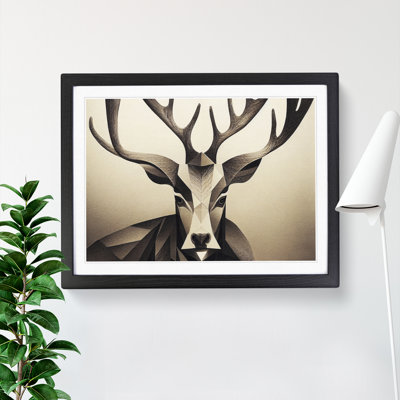 XH1022-9426X Unforgettable Stag Deer 1 Piece Single Picture Frame Wall Art