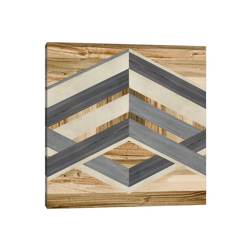 Geometric Inlay IV by June Erica Vess - Wrapped Canvas Painting, 30.48 cm H x 30.48 cm W