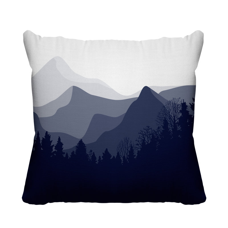 Coussin intérieur / extérieur Andor, Bleu marine, L 19 po x H 19 po