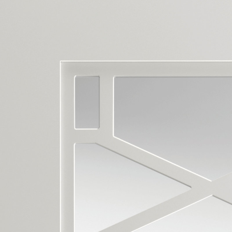 Quartz Glazed Glass Standard Door, 198.1 cm H x 76.2 cm W x 3.5 cm D