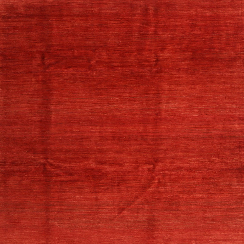 Tapis de zone rouge contemporaine, Carré 3 pi