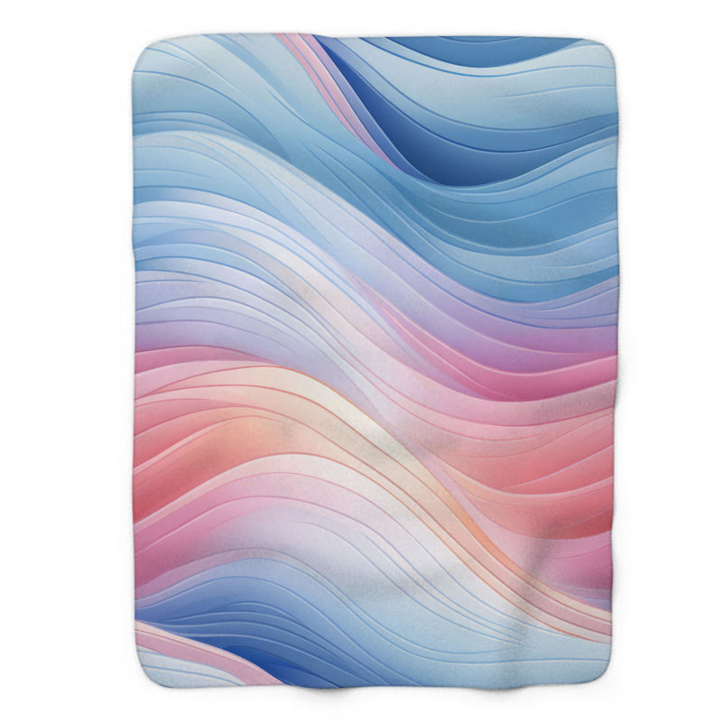 Motif rose et bleu - couverture de qualité supérieure 1 pièce, Grand lit