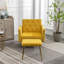Fauteuil d'appoint en velours avec accoudoirs et dossier réglables, fauteuil capitonné à boutons, fauteuil inclinable simple avec repose-pieds-2038895629