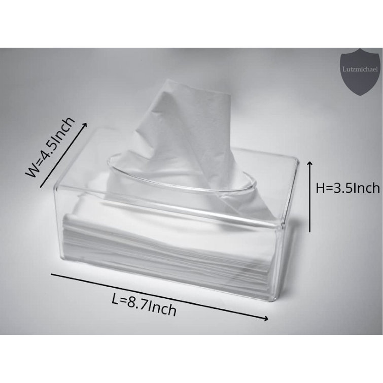 Shiny Tissue Box Elegant Napkin Holder for Living Room Bathroom Office Bar