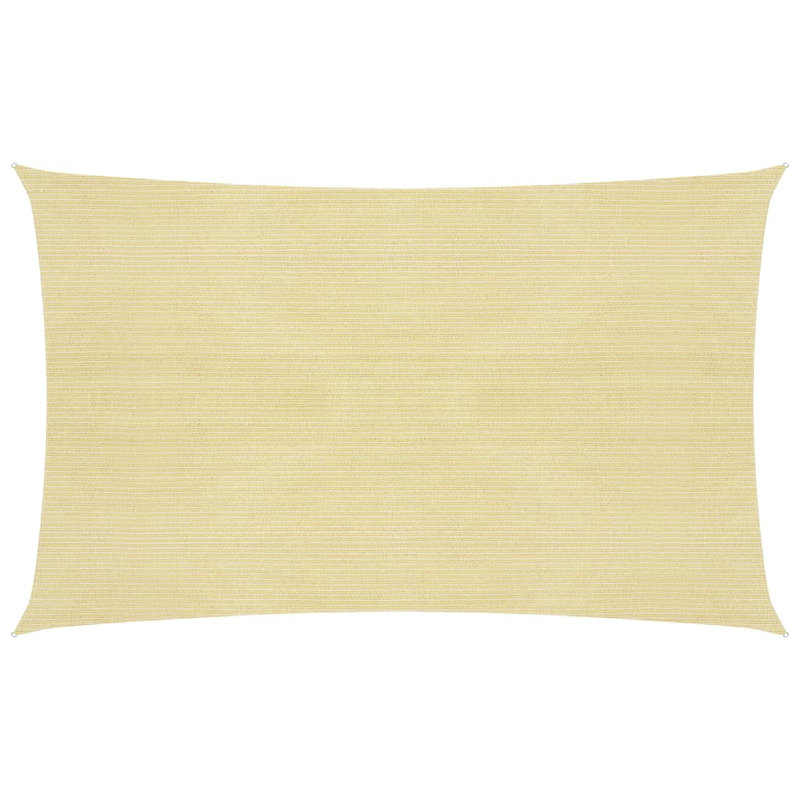 Attalus Rectangular Shade Sail, Cream, 5m x 6m