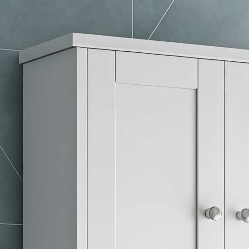 Cette armoire de rangement blanche minimaliste est peu encombrante avec des tablettes réglables et une conception anti-basculement pour plus de commodité.