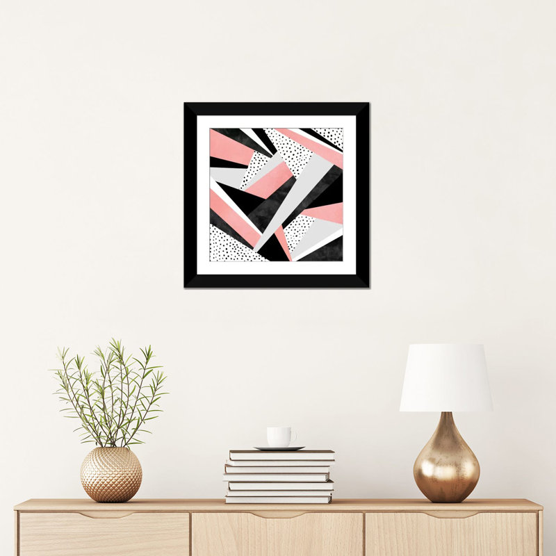 « happy fille », impression sur toile, H 16 po x l 16 po x P 1 po, Papier d'art encadré noir, Blanc
