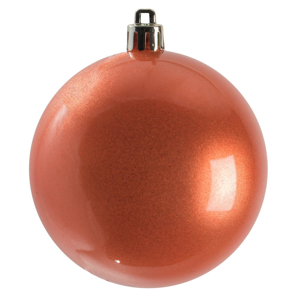 Shatterproof Bauble, Coral, 4" H x 4" W x 4" D