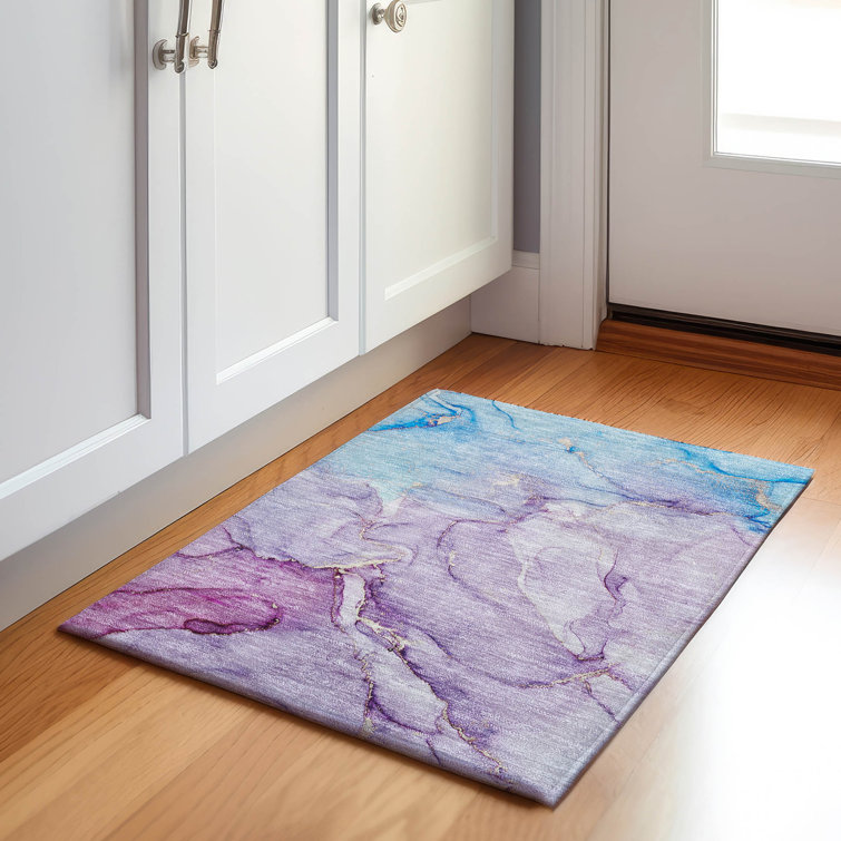 Premium Machine Washable Cerrito AMF516 Purple Rug