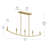 Jheni Five-Light Brushed Gold Linear Chandelier-127380266