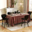 Black Swivel Bar Stool with Backrest and Footrest