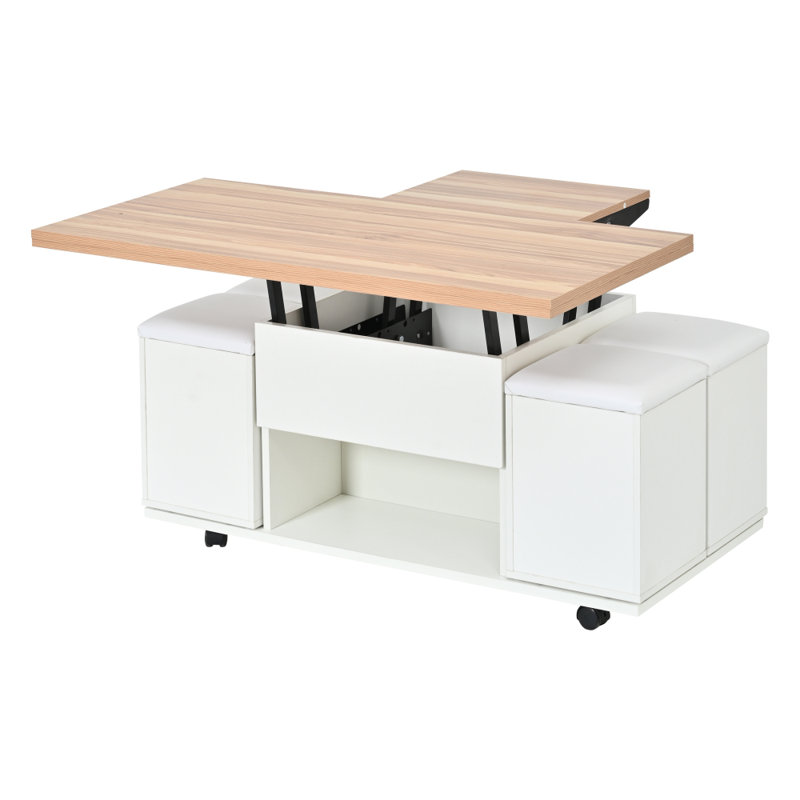 Coffee Table, Natural / White, Natural