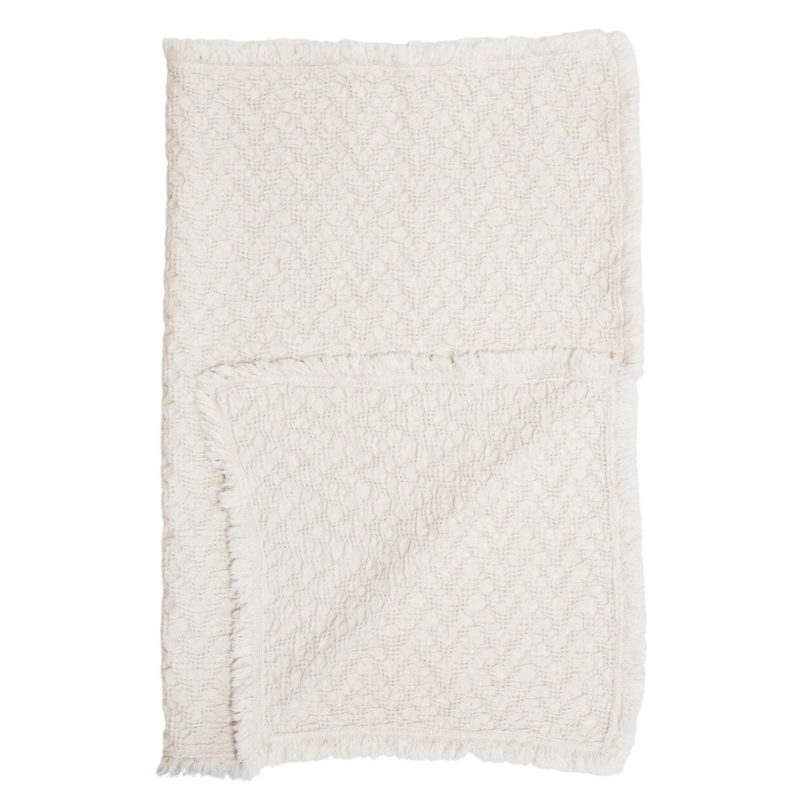 Cream 30"x40" Blanket, 100% Cotton, For Baby Nursery or Stroller by Crane Baby