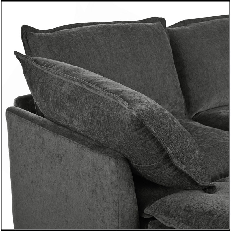 Canapé 4 pièces avec rangement Mirod, Gris