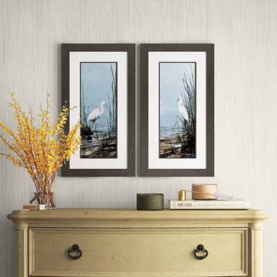 " Island Egret " 2 - Pieces