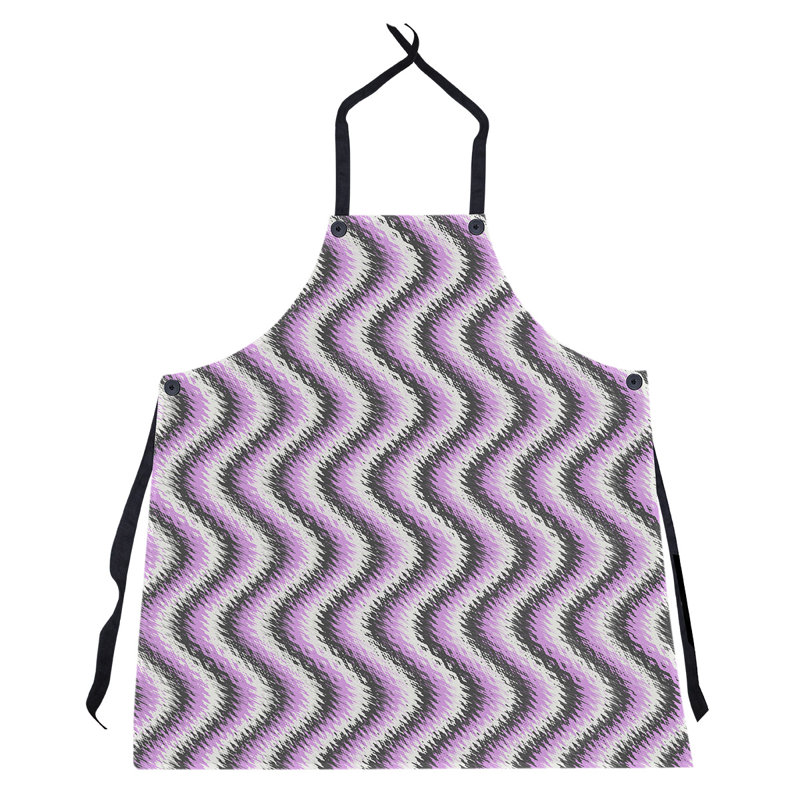Bib Apron, Black/Purple