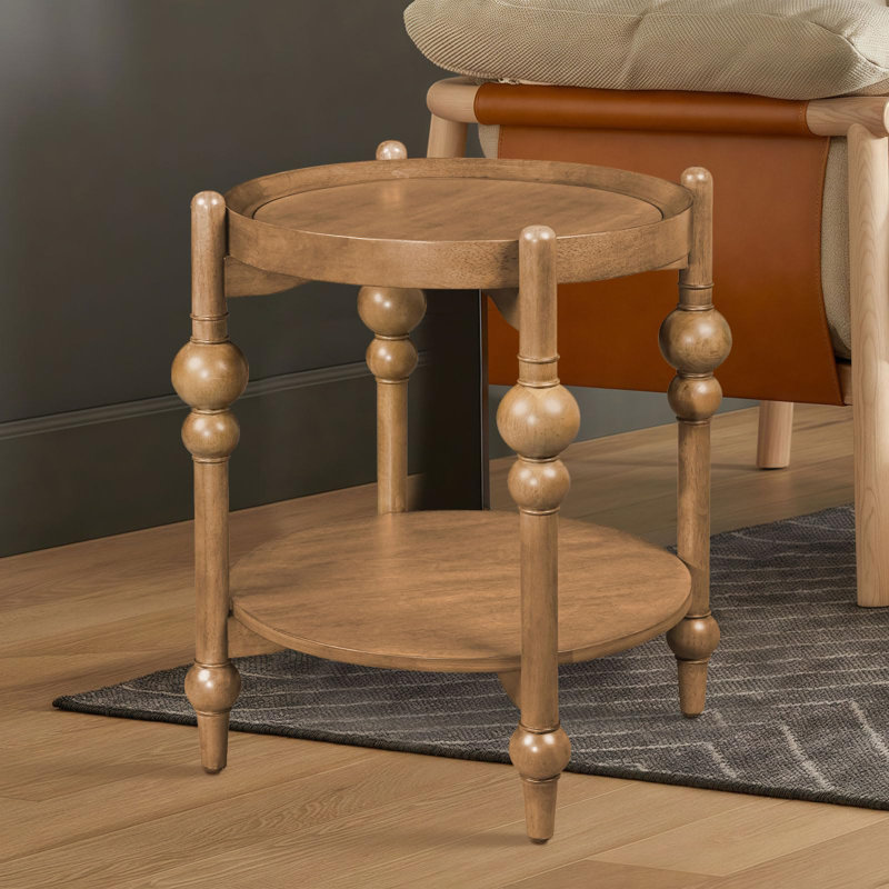 Table d'appoint 25 po, Naturel antique