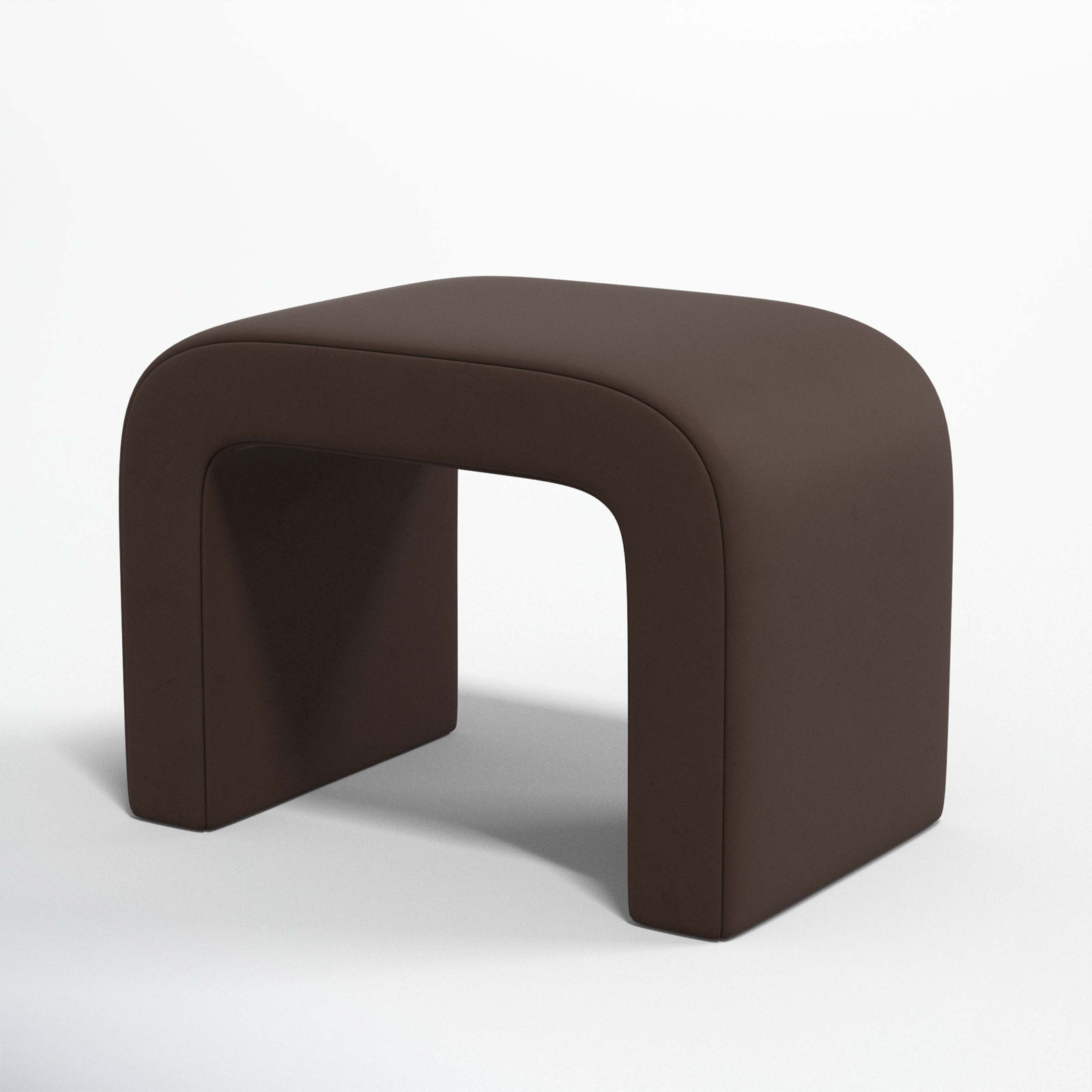 Barley 28" Ottoman, Classic Chocolate Velvet