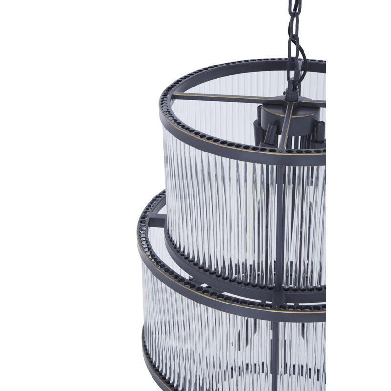 Conerly 12 - Light Drum Chandelier, Black