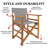 Solid Wood Folding Director Chair-750838404