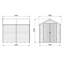 6 ft. W x 8 ft. D Wooden Overlap Apex Garden Shed with Installation Service
