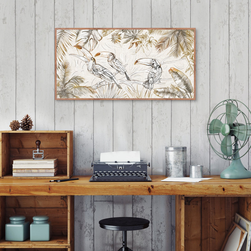 «Island Feathers» par Studio Arts, art mural encadré