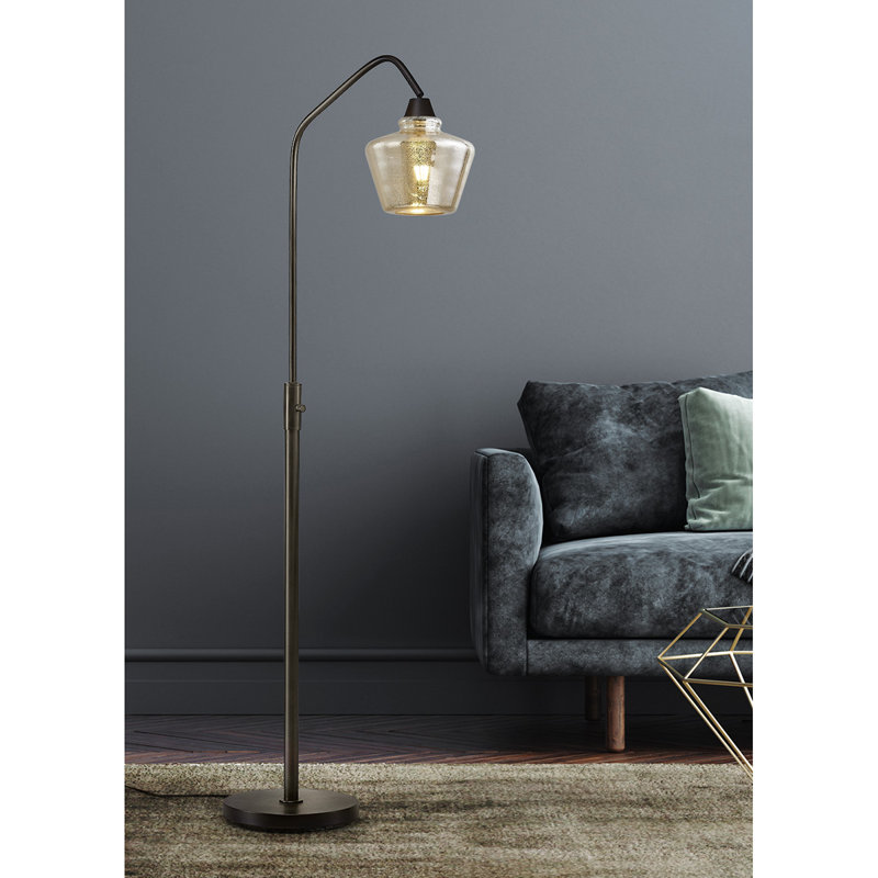 Fatos 66'' Accent Floor Lamp, Mercury, Brushed Nickel