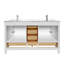 Meuble-lavabo autoportant 60 po Anvay en blanc mat avec plateau en marbre de Carrare-1140451959-1134075435